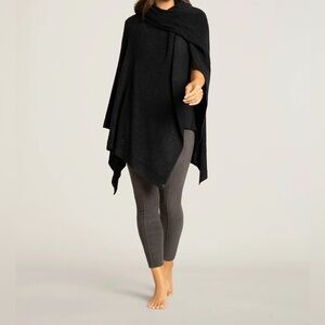 Barefoot Dreams Black Poncho